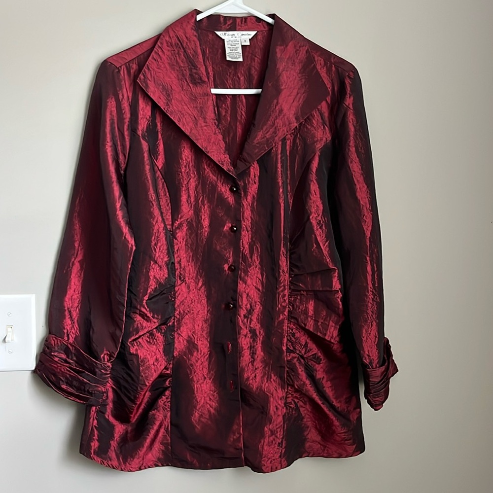 Shimmering Berry Blouse Sz 8